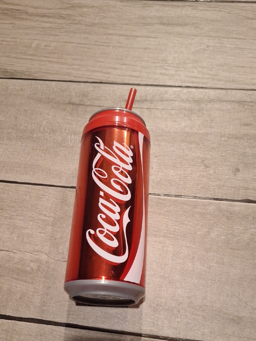 🍁Coca-Cola Metallic Red Tumbler with White Logo🍋🟩